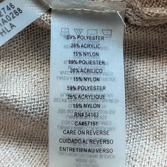 Calvin Klein Cowl Neck Sweater Tan Neutral Oversized Fit Size XS - Picture 5 of 5